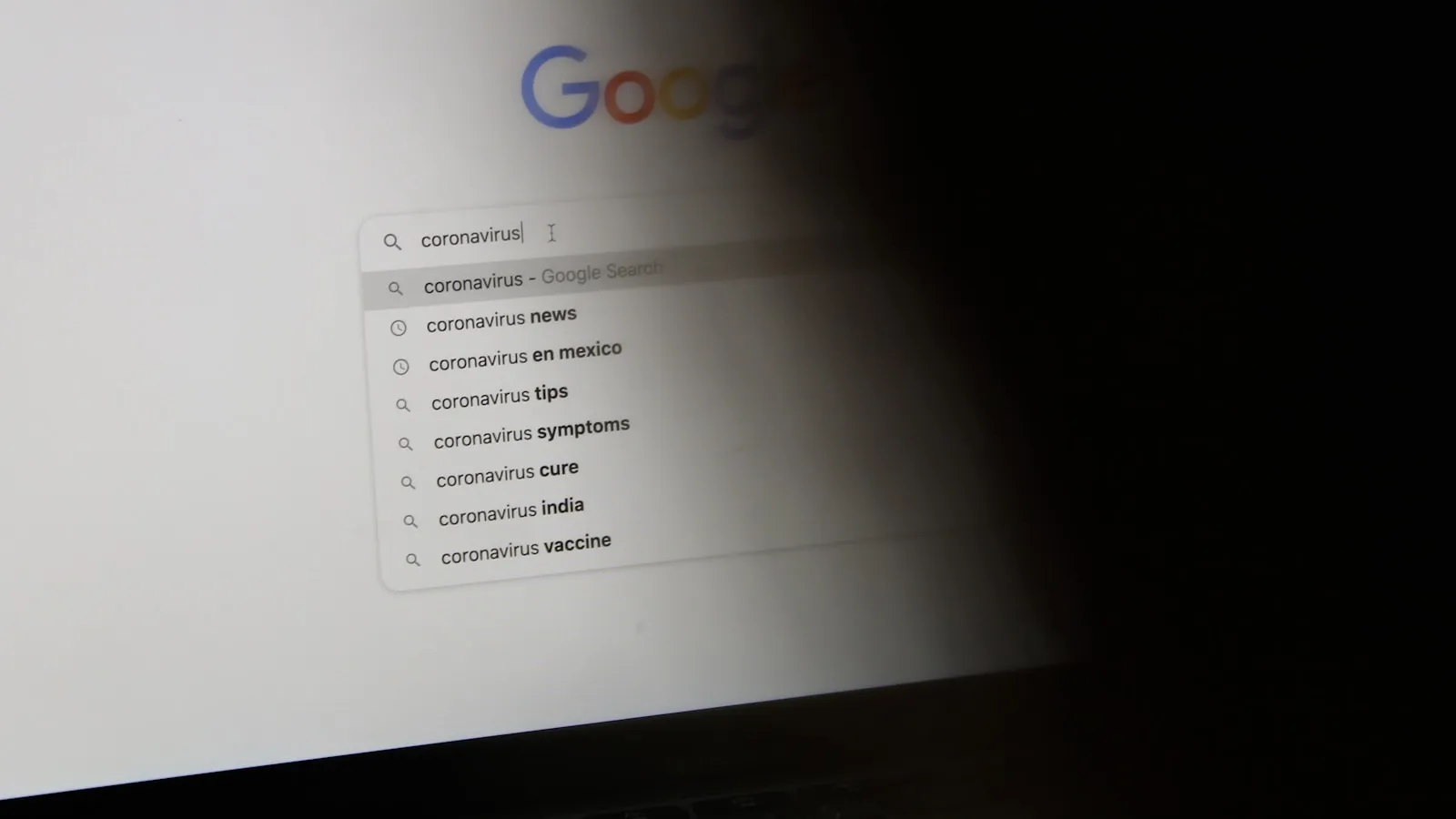 Laptop showing Google Search open on screen (photo Lucia Macedo / Unsplash)